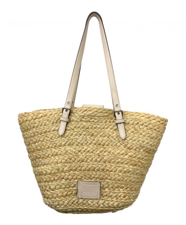 中古・古着通販】COACH (コーチ) カゴバッグ ナチュラル|ブランド 中古・古着通販】COACH (コーチ) カゴバッグ ナチュラル|ブランド