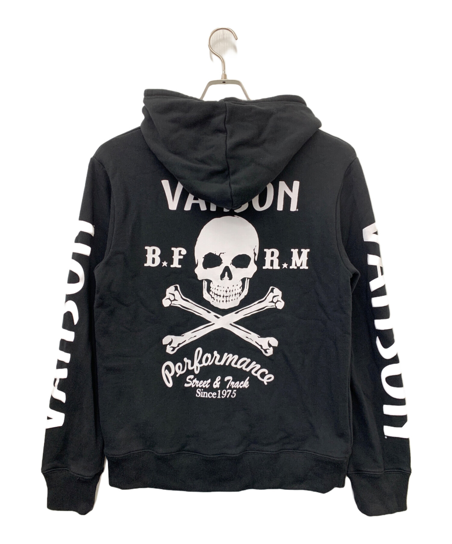 中古・古着通販】VANSON (バンソン) ジップパーカー ブラック サイズ:L 