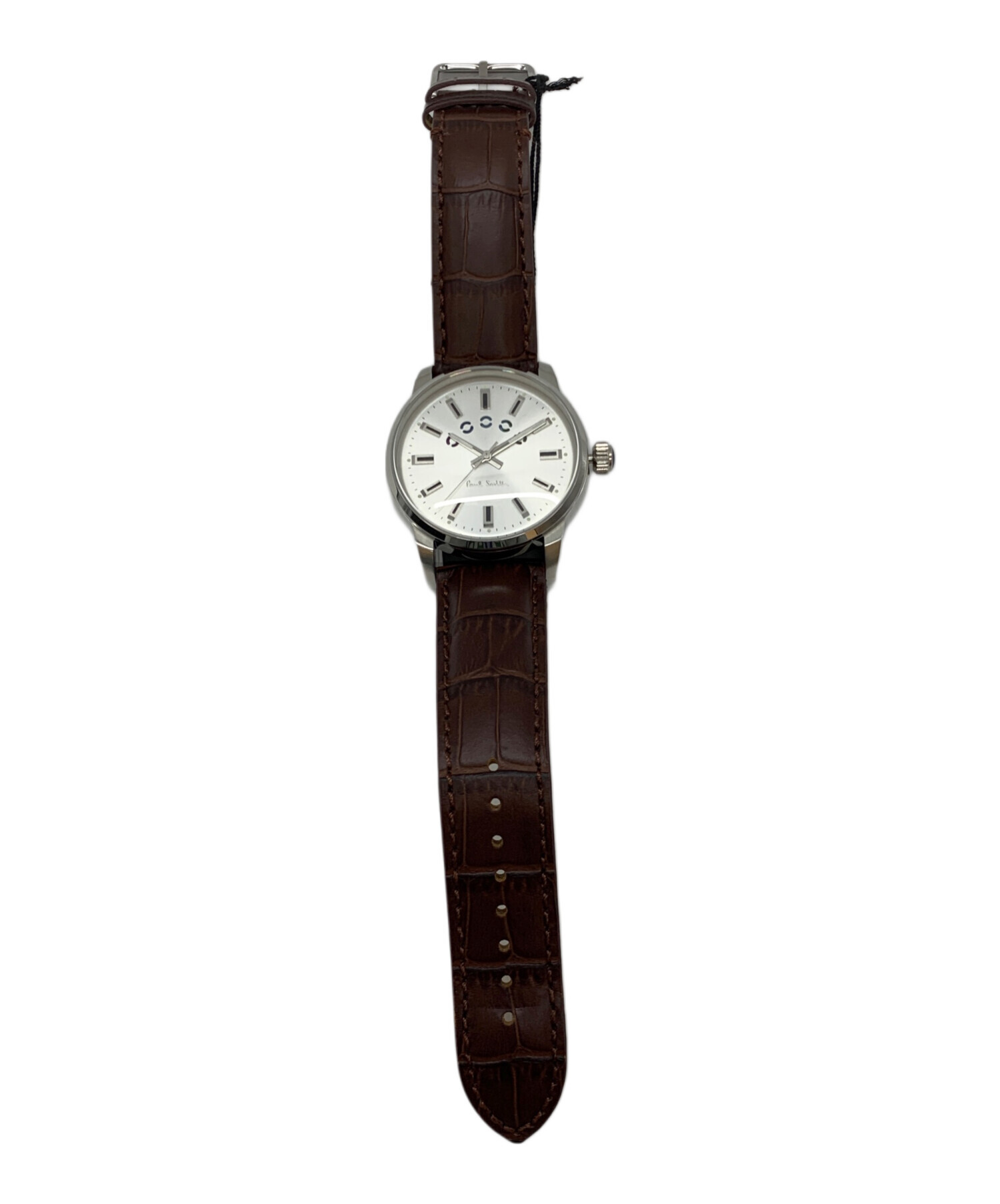 ポールスミス Paul Smith アナログ時計 ホワイト/ブラウン タグ付き 中古・古着通販】Paul Smith (ポールスミス) 腕時計｜ブランド・古着