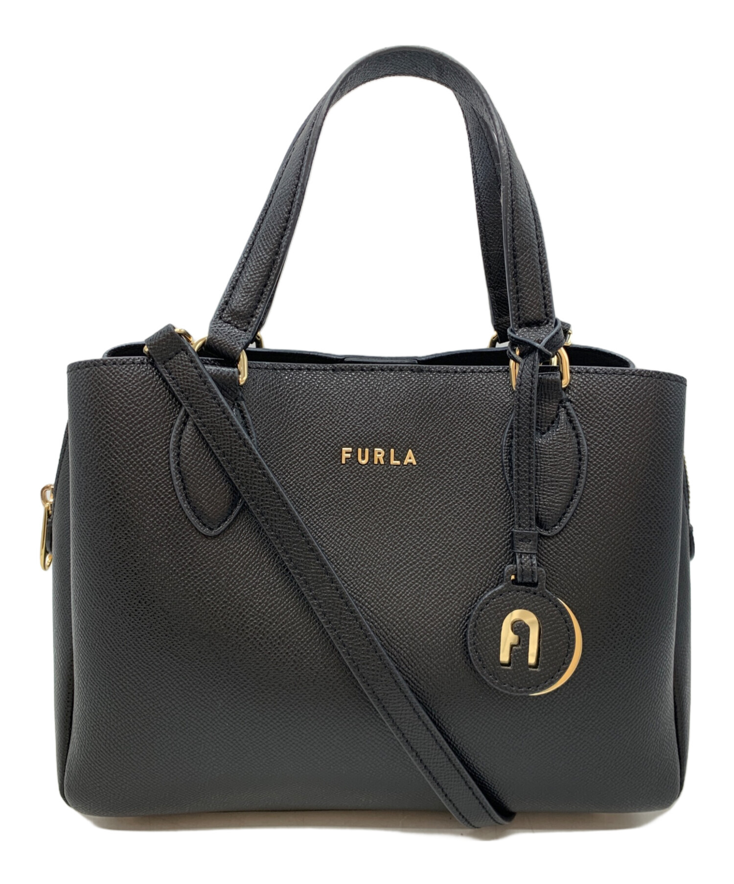 【未使用】フルラ　2way バッグ 中古・古着通販】FURLA (フルラ) 2WAYバッグ ブラック｜ブランド・古着