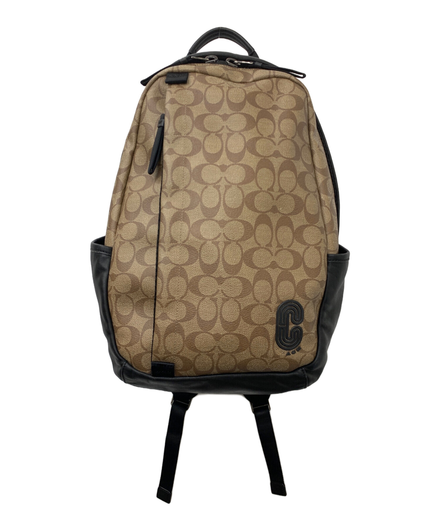 中古・古着通販】COACH (コーチ) リュック ベージュ×ブラック