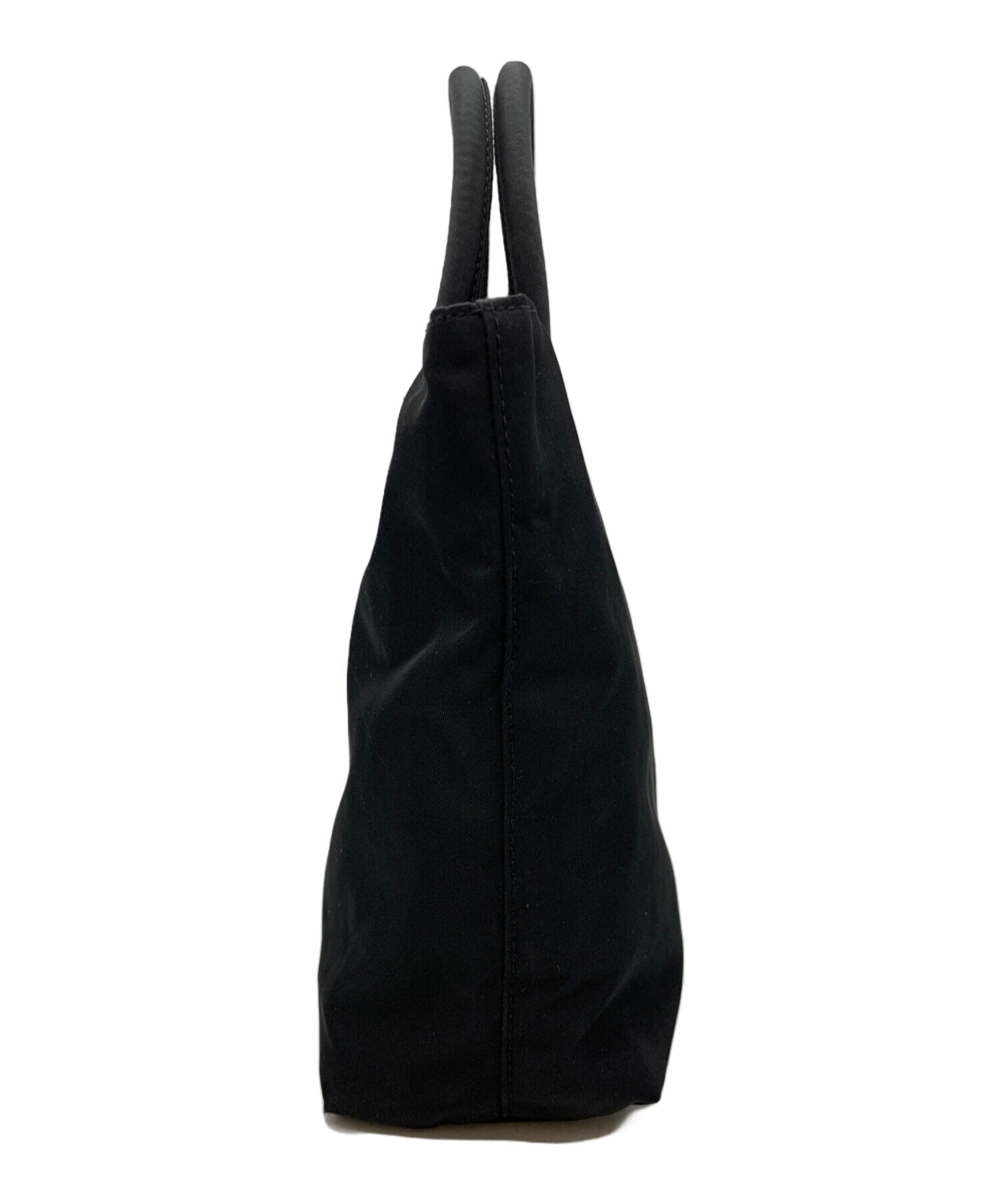 ◇ 美品 PRADA プラダ ミニトートバッグ ナイロン×レザー ブラック ◇ 中古・古着通販】PRADA (プラダ) ナイロンミニトートバッグ ブラック