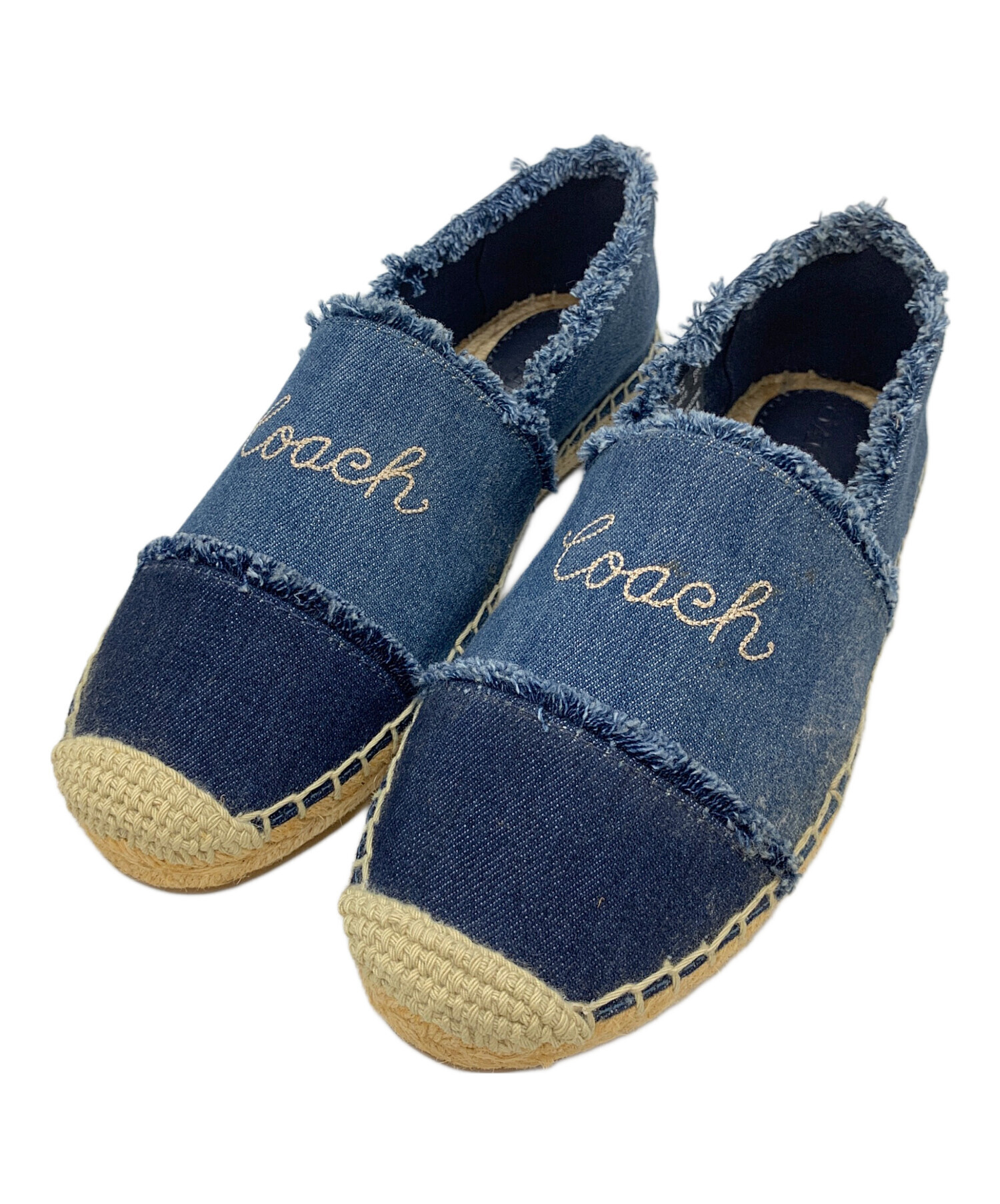 中古・古着通販】COACH (コーチ) エスパドリーユ ブルー サイズ:24.5 中古・古着通販】COACH (コーチ) エスパドリーユ ブルー サイズ:24.5