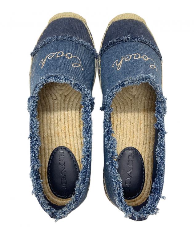 中古・古着通販】COACH (コーチ) エスパドリーユ ブルー サイズ:24.5 中古・古着通販】COACH (コーチ) エスパドリーユ ブルー サイズ:24.5