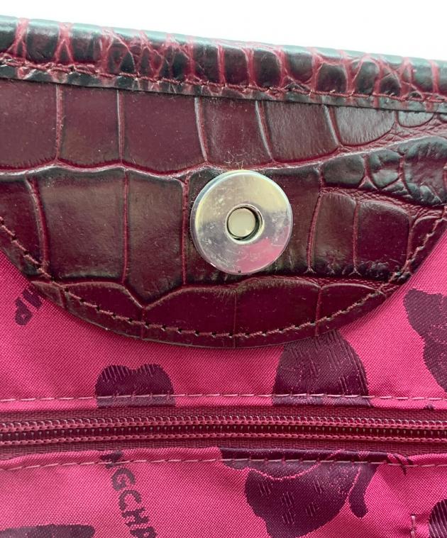 中古・古着通販】LONGCHAMP (ロンシャン) 型押しトートバッグ パープル
