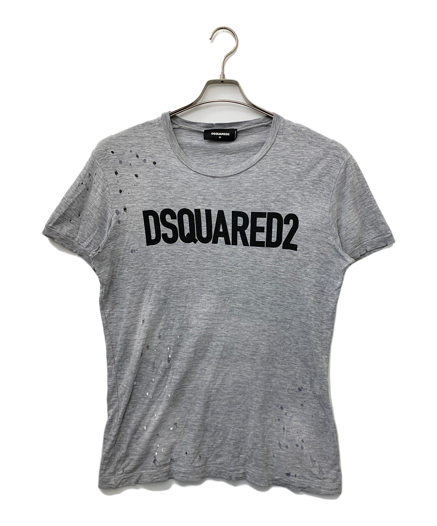 DSQUARED ディースクエアード Tシャツ・カットソー S グレー 【古着】【中古】 中古・古着通販】DSQUARED2 (ディースクエアード) 半袖カットソー