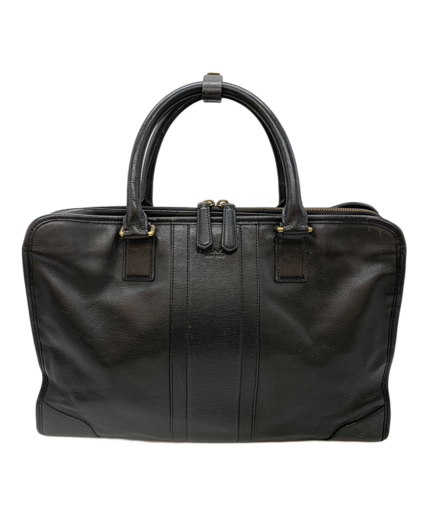 未使用！コーチ ブラック レザー ケース 中古・古着通販】COACH (コーチ) レザーブリーフケース ブラック