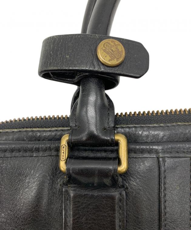 中古・古着通販】COACH (コーチ) レザーブリーフケース ブラック 中古・古着通販】COACH (コーチ) レザーブリーフケース ブラック