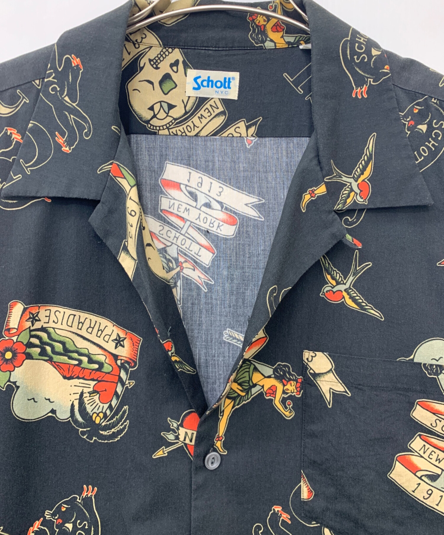 中古・古着通販】Schott (ショット) HAWAIIAN LS SHIRT TATTOO