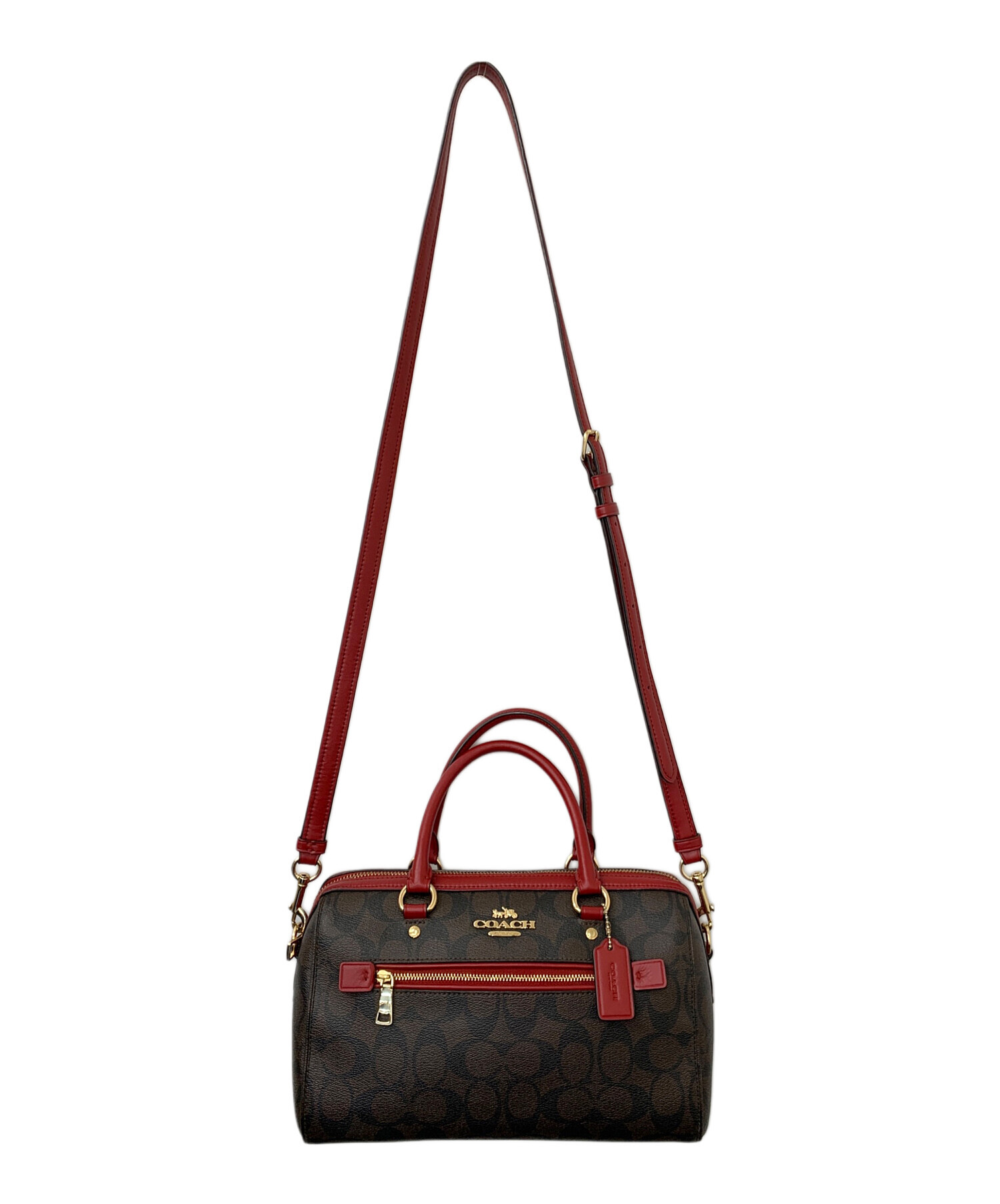 COACH/シグネチャーミニボストンバッグ/F18919/D12**/Aランク/22【中古】 COACH - COACH/シグネチャーミニボストンバッグ/F18919/D12**/Aランク