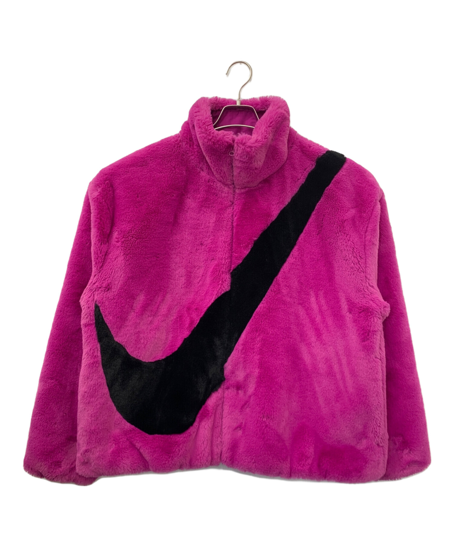 【ゆこりん様】NIKE ナイキ フェイクファー　スウッシュ　ジャケット　ピンク 中古・古着通販】NIKE (ナイキ) フェイクファージャケット パープル