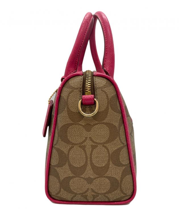 新品 COACHコーチ 2wayミニボストンバッグ シグネチャー ピンク COACH コーチ 2way ミニボストン シグネチャー ピンク ベネトン - メルカリ