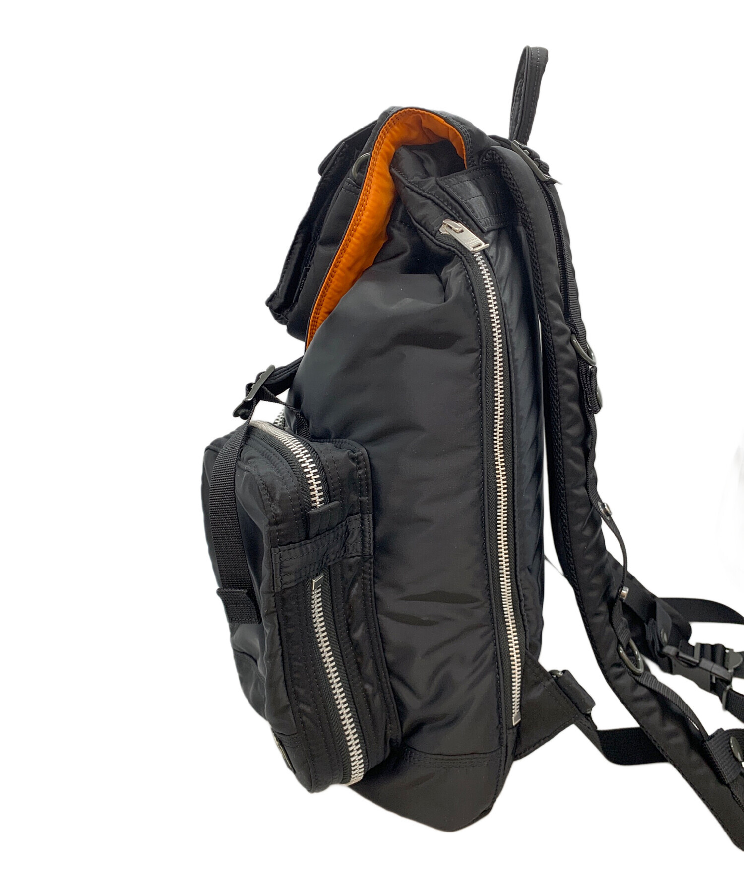 中古・古着通販】PORTER (ポーター) RUCKSACK(L) ブラック×オレンジ