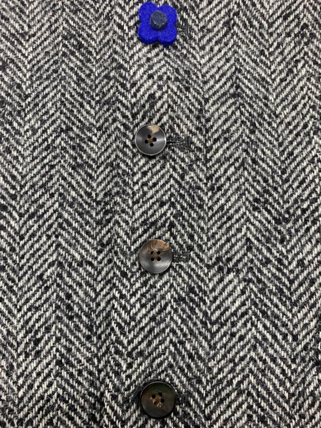 【美品】 LARDINI ツィードウール素材ジレsize46イタリア製 中古・古着通販】LARDINI (ラルディーニ) ウールツイードジレ グレー
