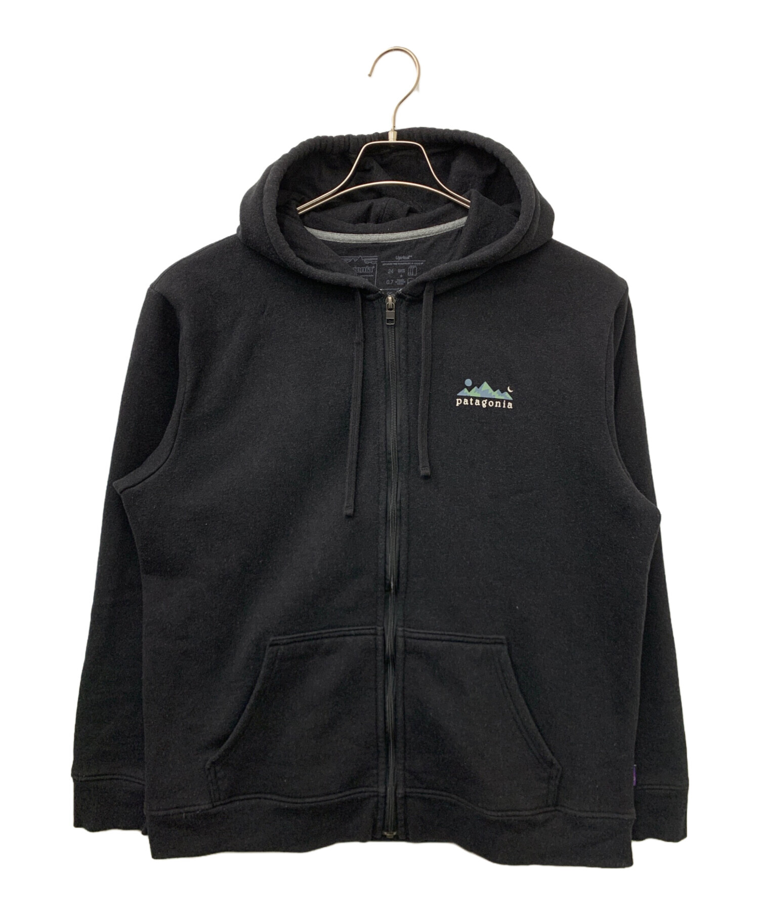 patagonia グレー パーカー 山デザイン 中古・古着通販】Patagonia (パタゴニア) ジップパーカー グレー