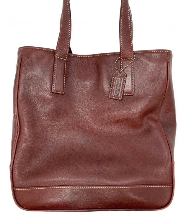 中古・古着通販】COACH (コーチ) レザートートバッグ ブラウン