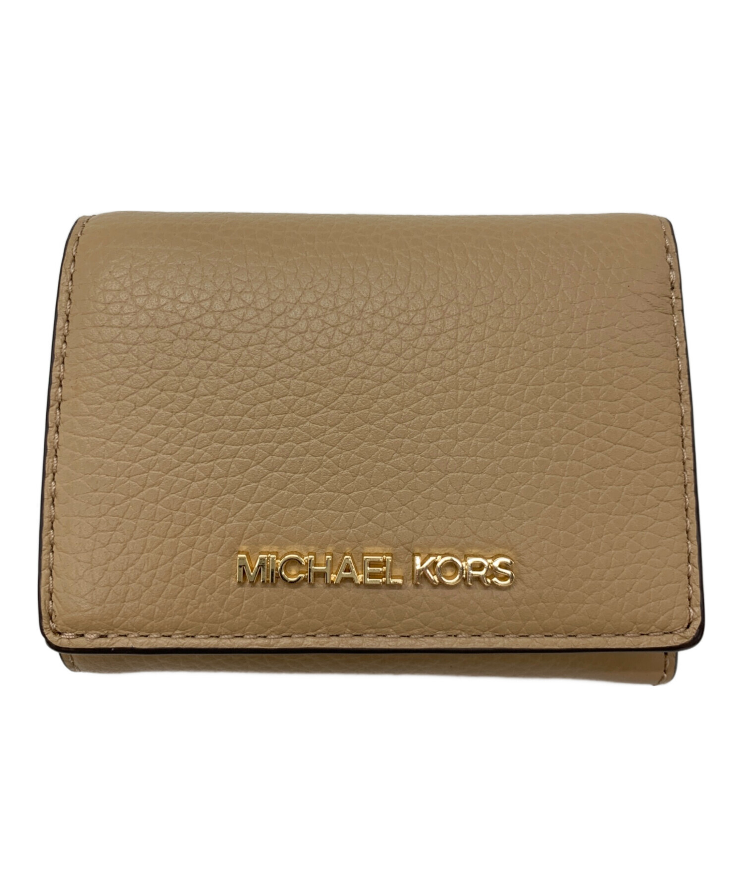 中古・古着通販】MICHAEL KORS (マイケルコース) 3つ折り財布 ベージュ