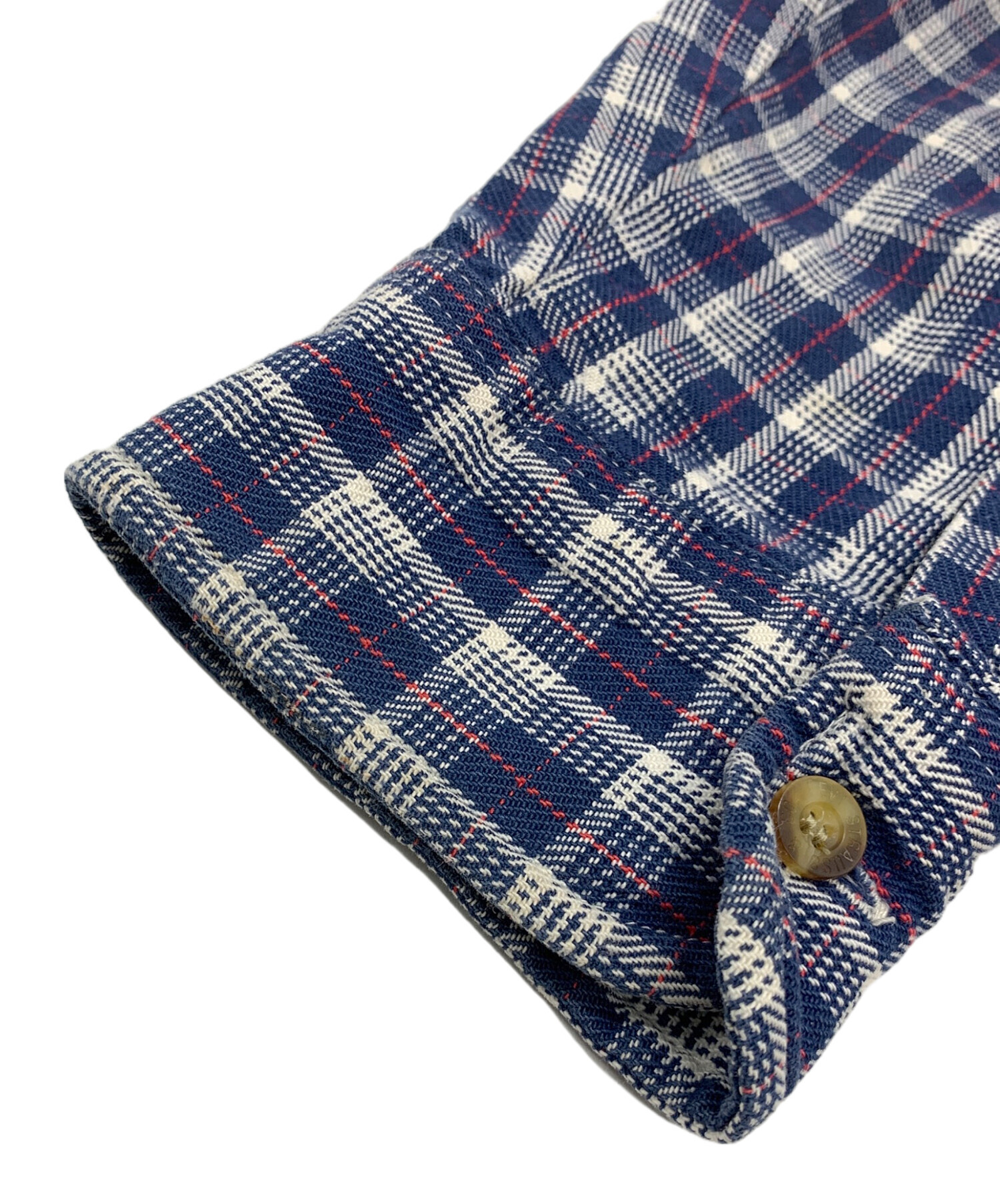 中古・古着通販】LEVI'S (リーバイス) 長袖シャツ ネイビー×レッド