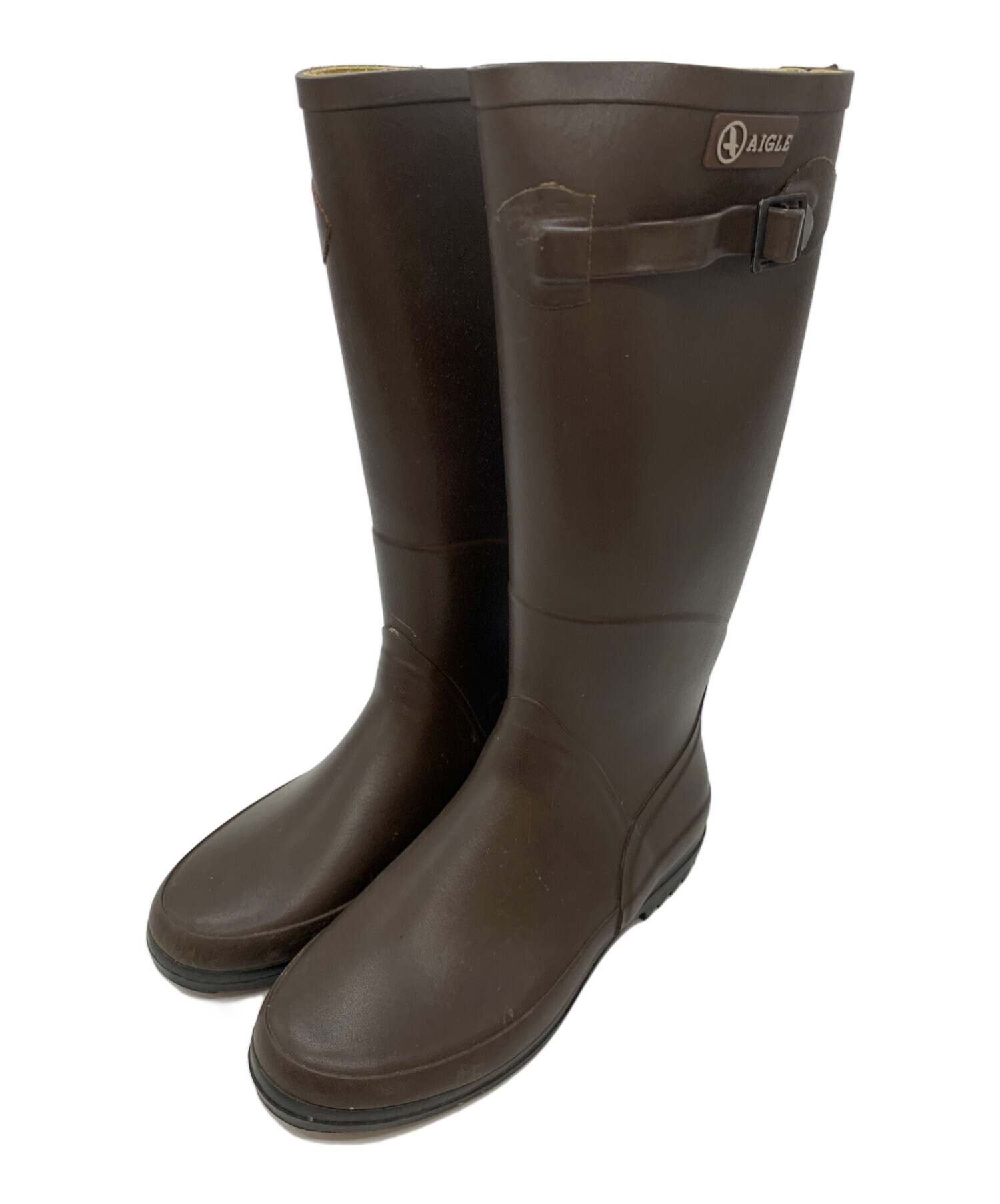 中古・古着通販】AIGLE (エーグル) レインブーツ ブラウン サイズ:38