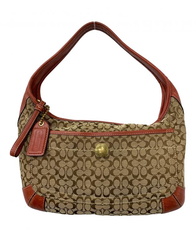 ジ*ラ様 COACHコーチブラウンレザーワンショルダーバック 中古・古着通販】COACH (コーチ) ワンショルダーバッグ ブラウン