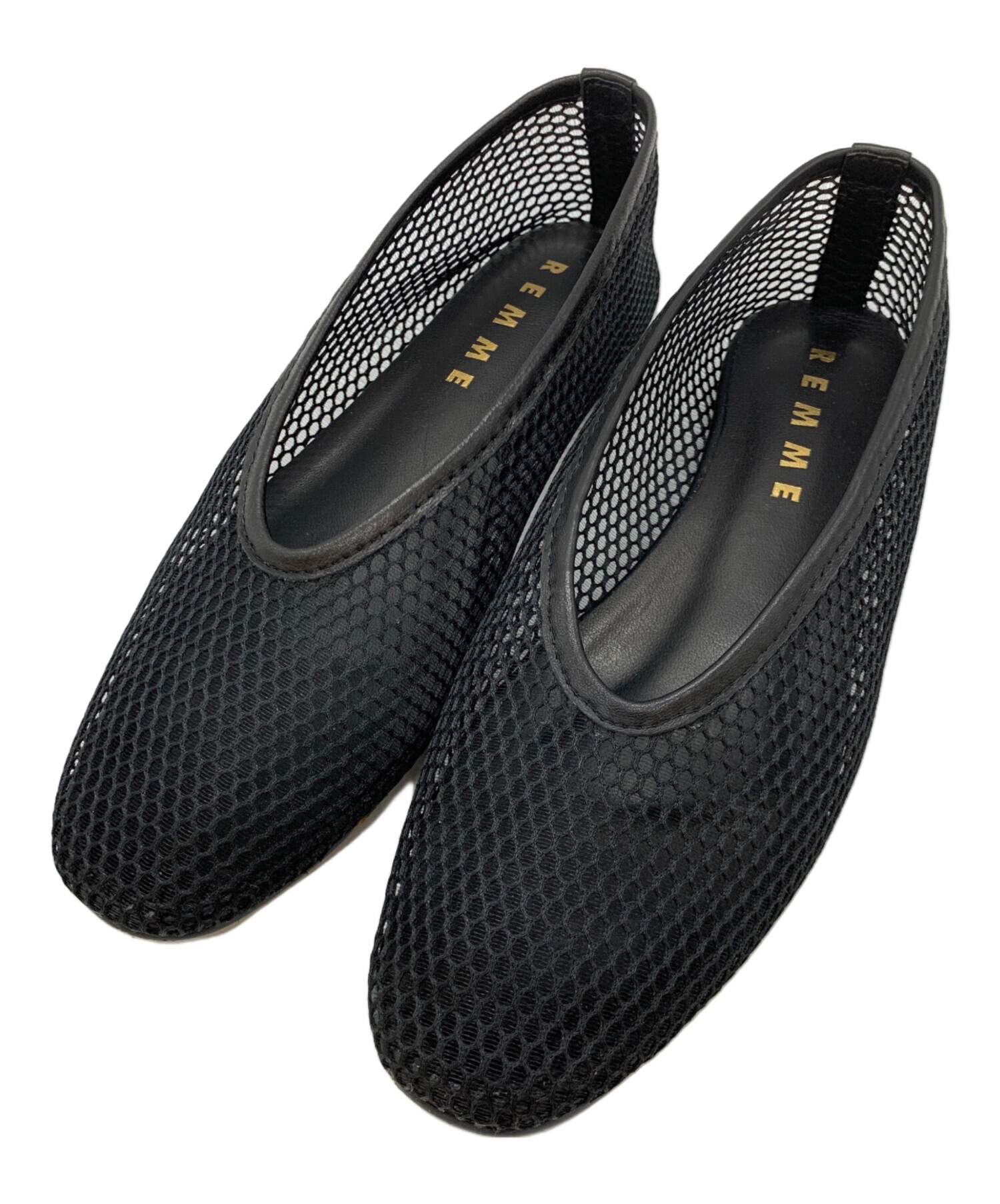 中古・古着通販】REMME (レメ) メッシュパンプス ブラック サイズ:36