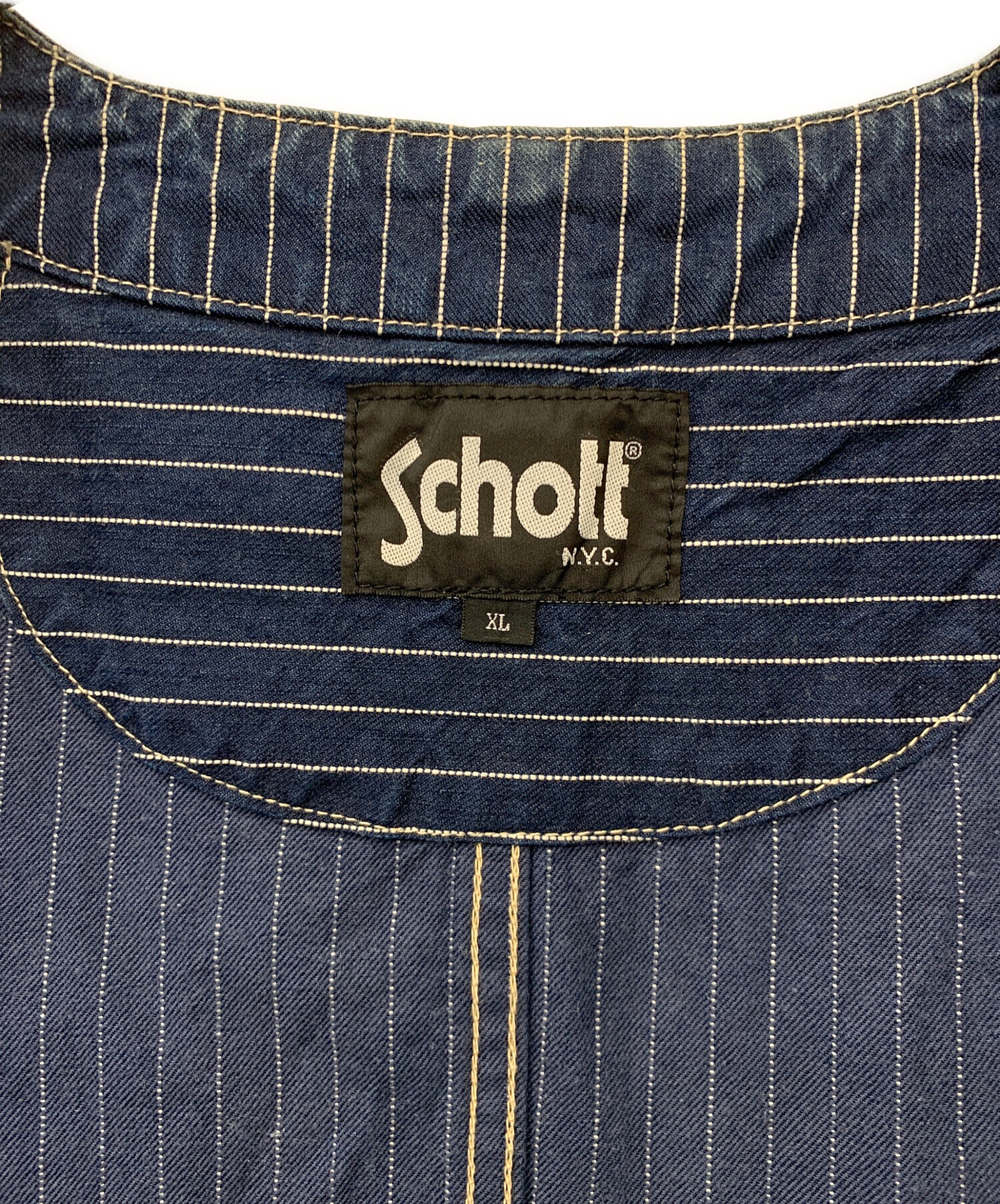 中古・古着通販】Schott (ショット) OLD HICKORY VEST ネイビー サイズ