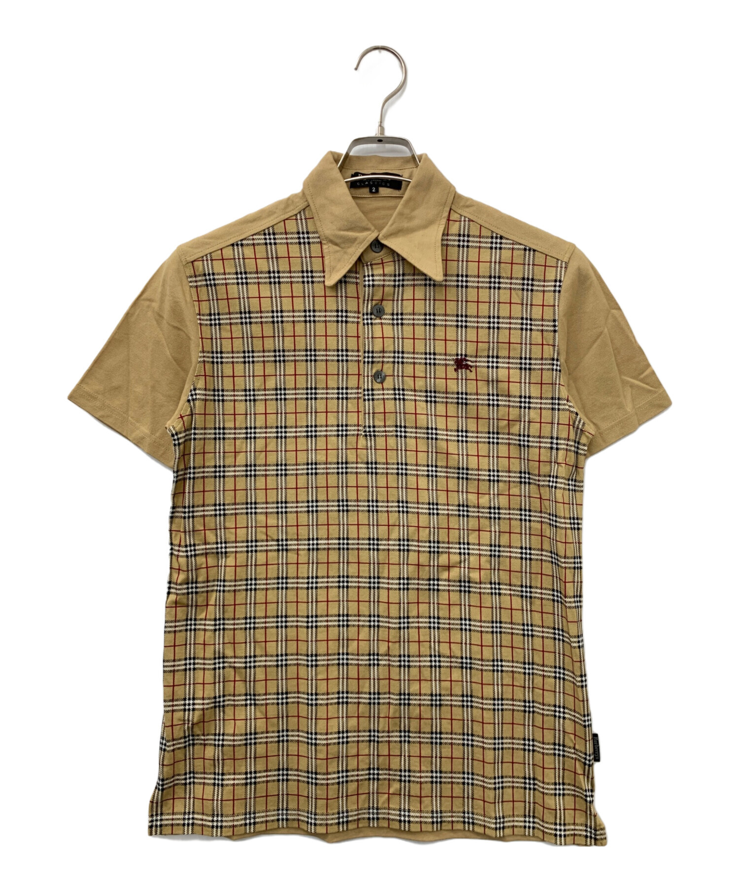 BURBERRY ポロシャツ ベージュ Mサイズ 中古・古着通販】Burberry's (バーバリーズ) ポロシャツ ベージュ