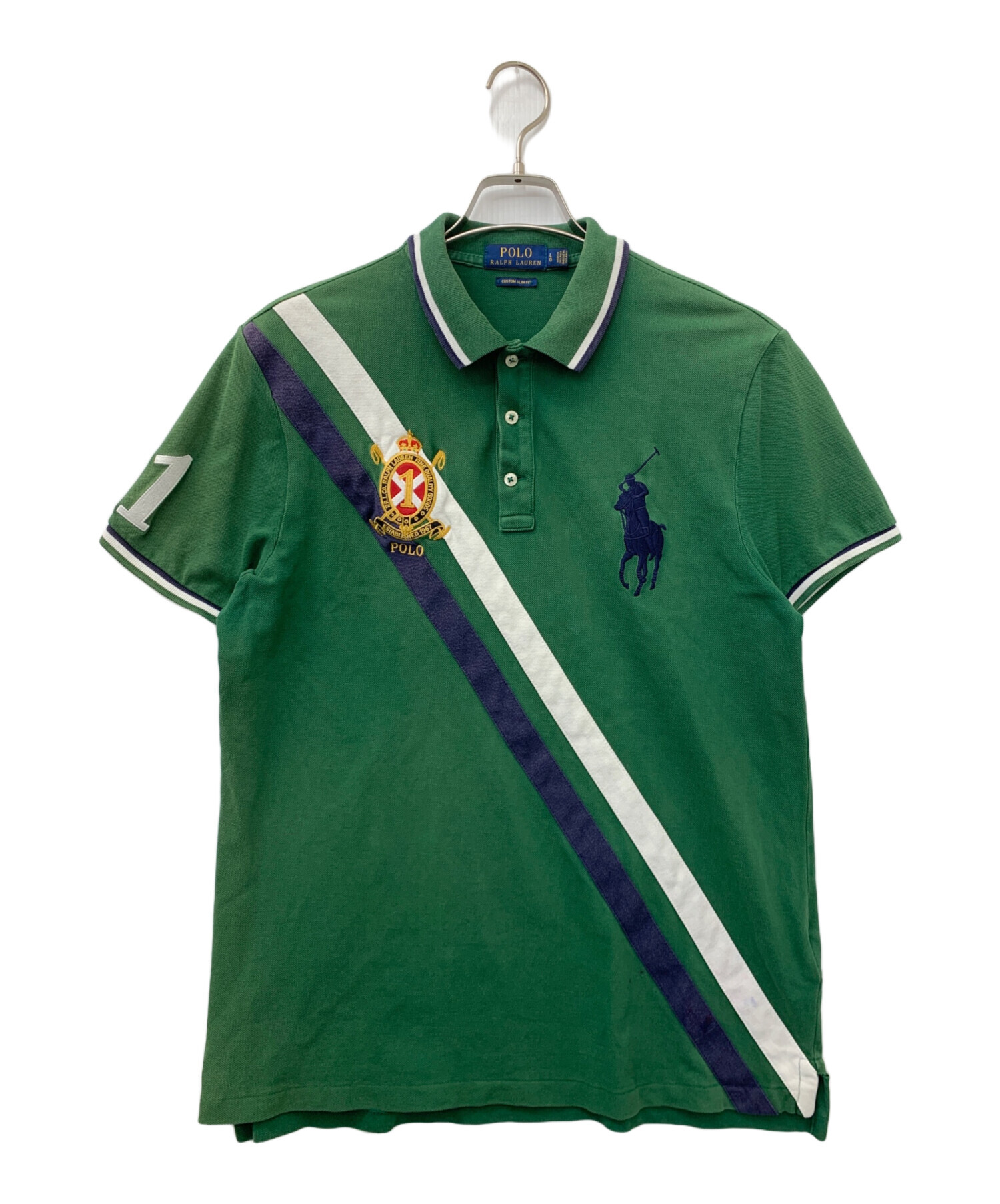 POLO Ralph Lauren ビッグポニー ポロシャツ 深緑 フェード古着 中古・古着通販】POLO RALPH LAUREN (ポロ・ラルフローレン) ビッグ