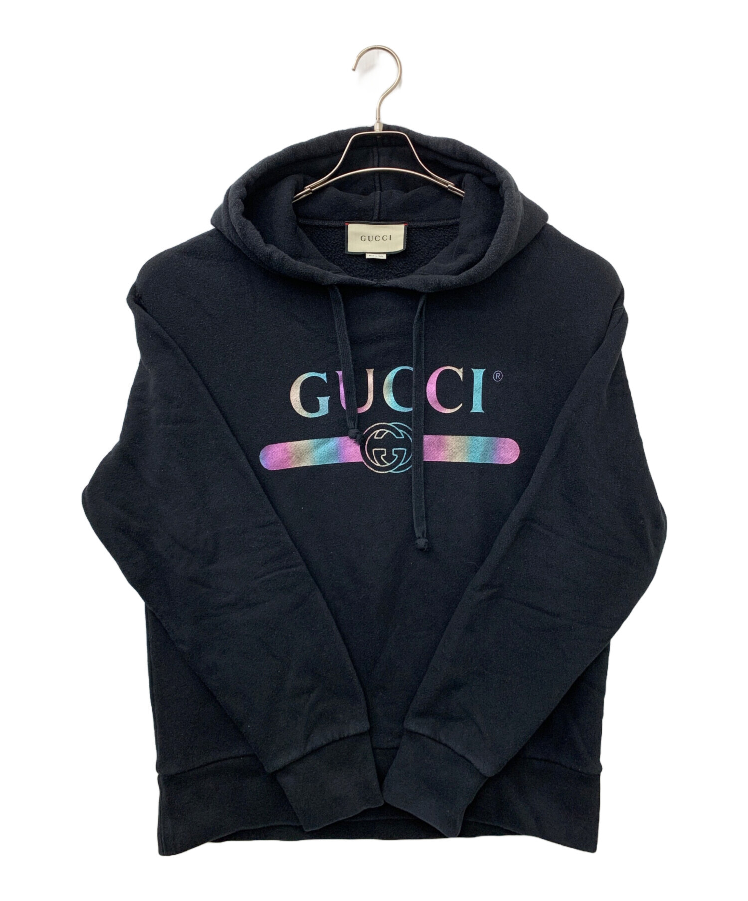 中古・古着通販】GUCCI (グッチ) プルオーバーパーカー ブラック
