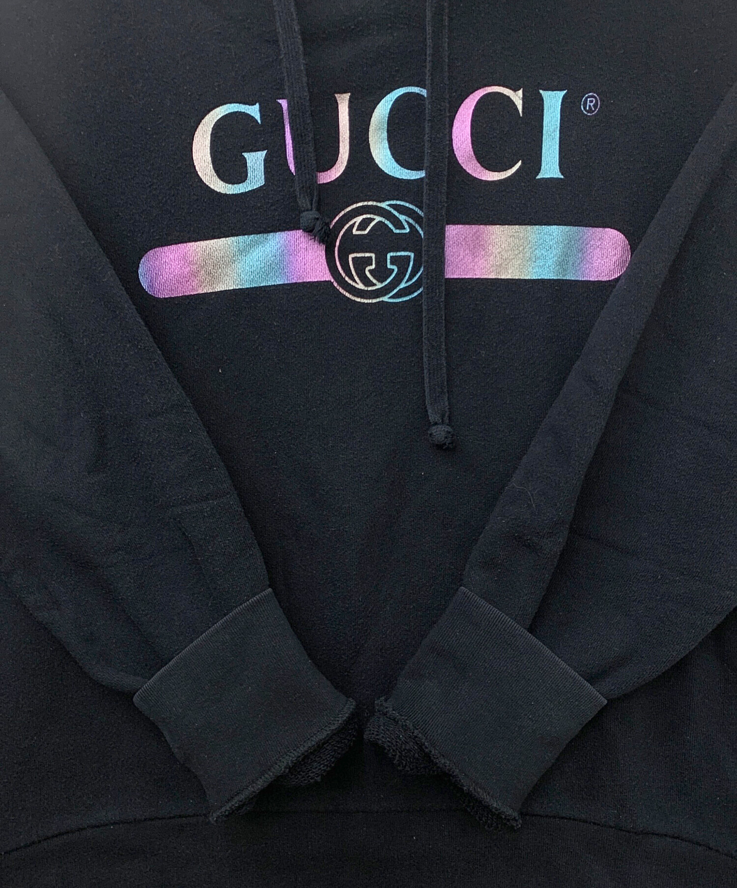 中古・古着通販】GUCCI (グッチ) プルオーバーパーカー ブラック