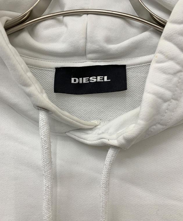 ☆ニューイヤーセール【新品、未使用、タグ付き】ディーゼル パーカー ホワイト 中古・古着通販】DIESEL (ディーゼル) プルオーバーパーカー ホワイト