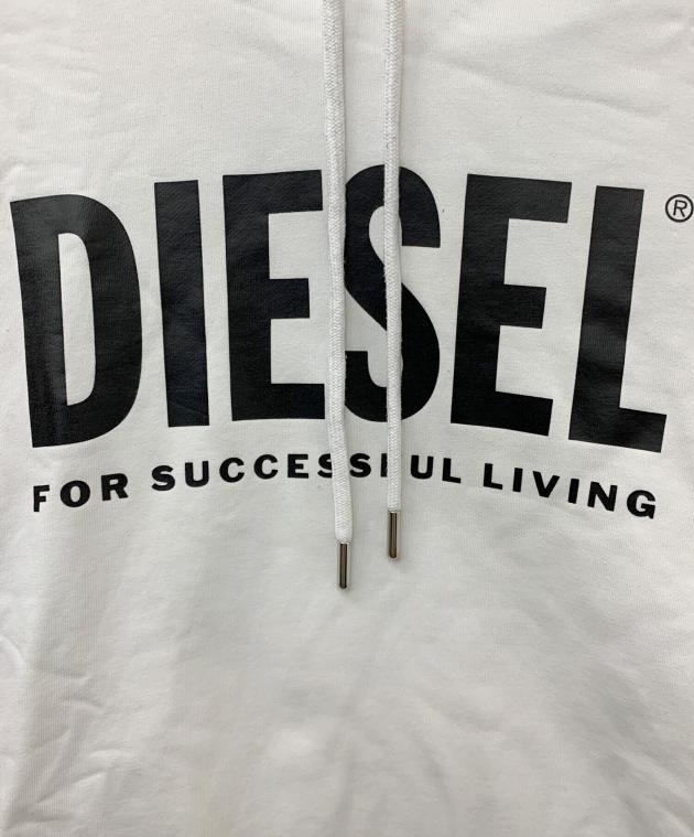 中古・古着通販】DIESEL (ディーゼル) プルオーバーパーカー ホワイト