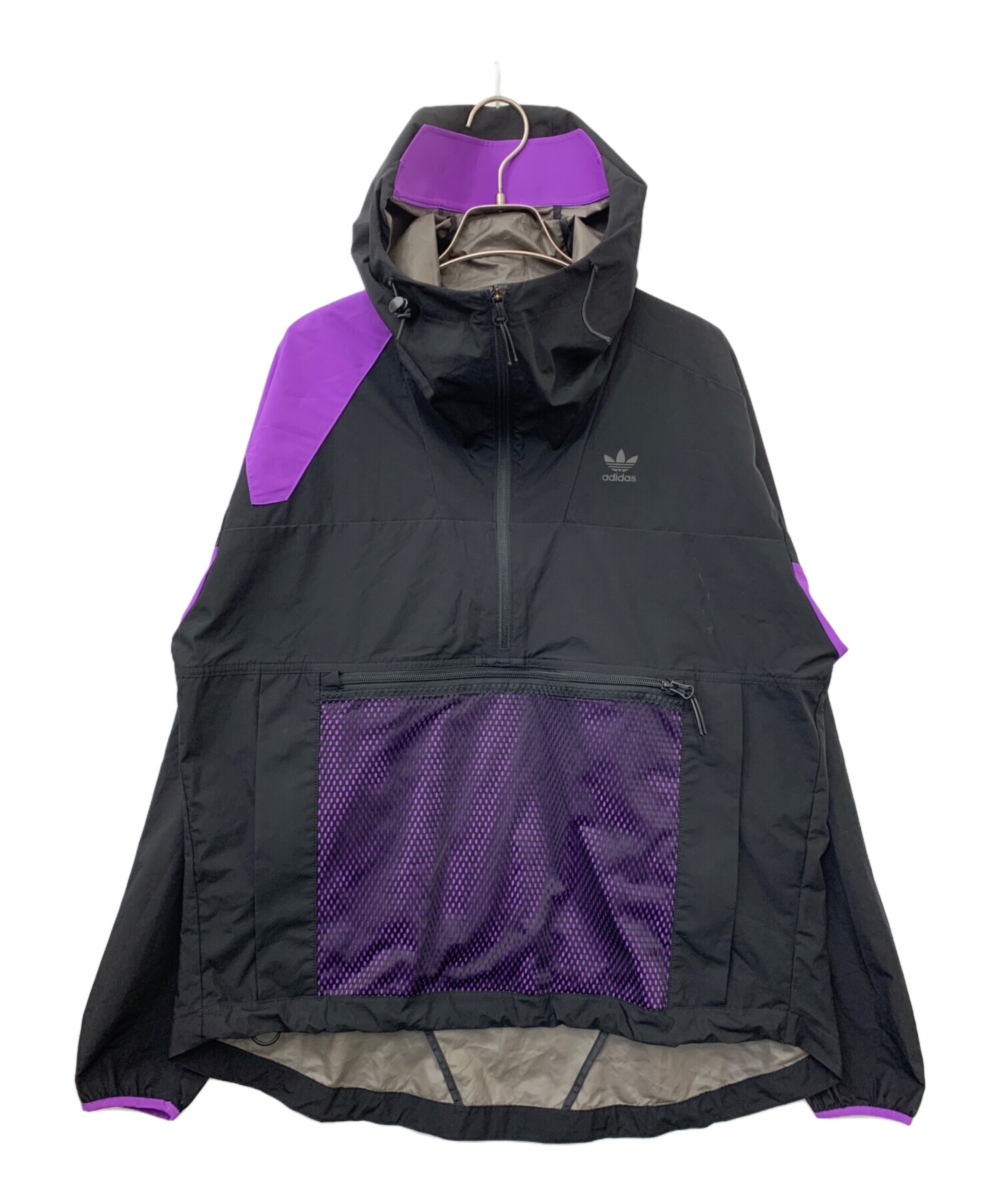  アディダス オリジナルス サテン 花柄 アノラックパーカー 3XL 中古・古着通販】adidas (アディダス) アノラックパーカー ブラック