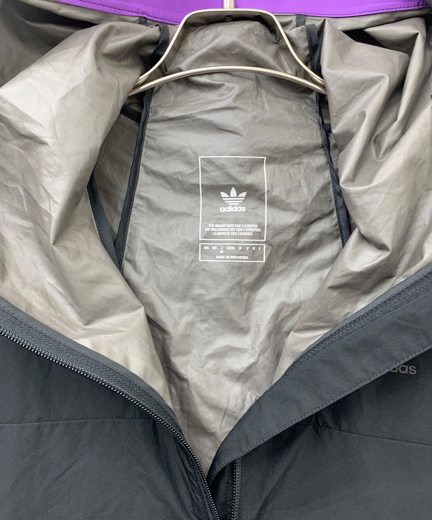 中古・古着通販】adidas (アディダス) アノラックパーカー ブラック