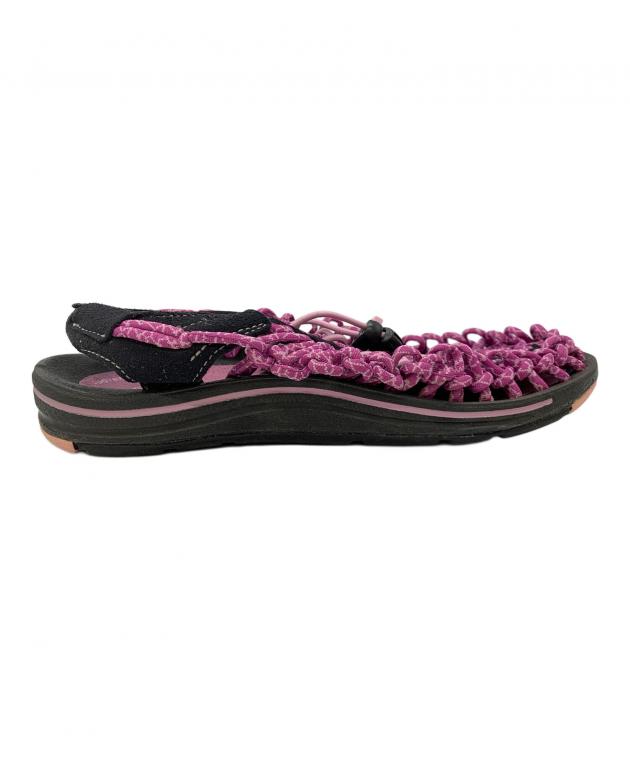 『KEEN UNEEK』★レディースサンダル★ターコイズ ピンクブラック24cm 中古・古着通販】KEEN (キーン) サンダル ユニーク ブラック×ピンク
