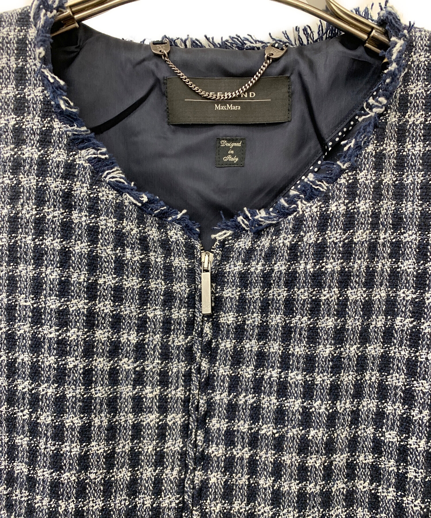 MaxMara WEEKEND ツイード ノーカラージャケット 36 中古・古着通販】WEEKEND Max Mara (ウィークエンド マックスマーラ