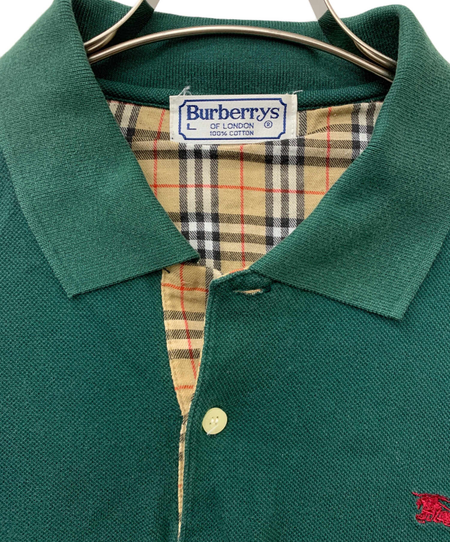 中古・古着通販】Burberry's (バーバリーズ) 長袖ポロシャツ グリーン