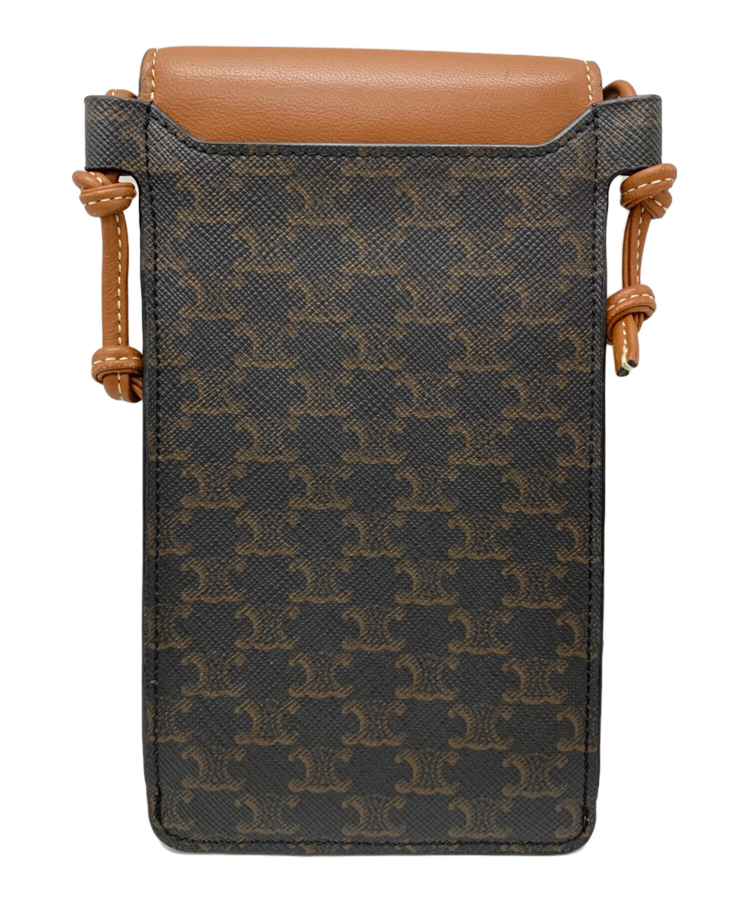 服*庫様 CELINE ケース ブラック/ブラウン 中古・古着通販】CELINE (セリーヌ) Phone Pouch ブラウン｜ブランド