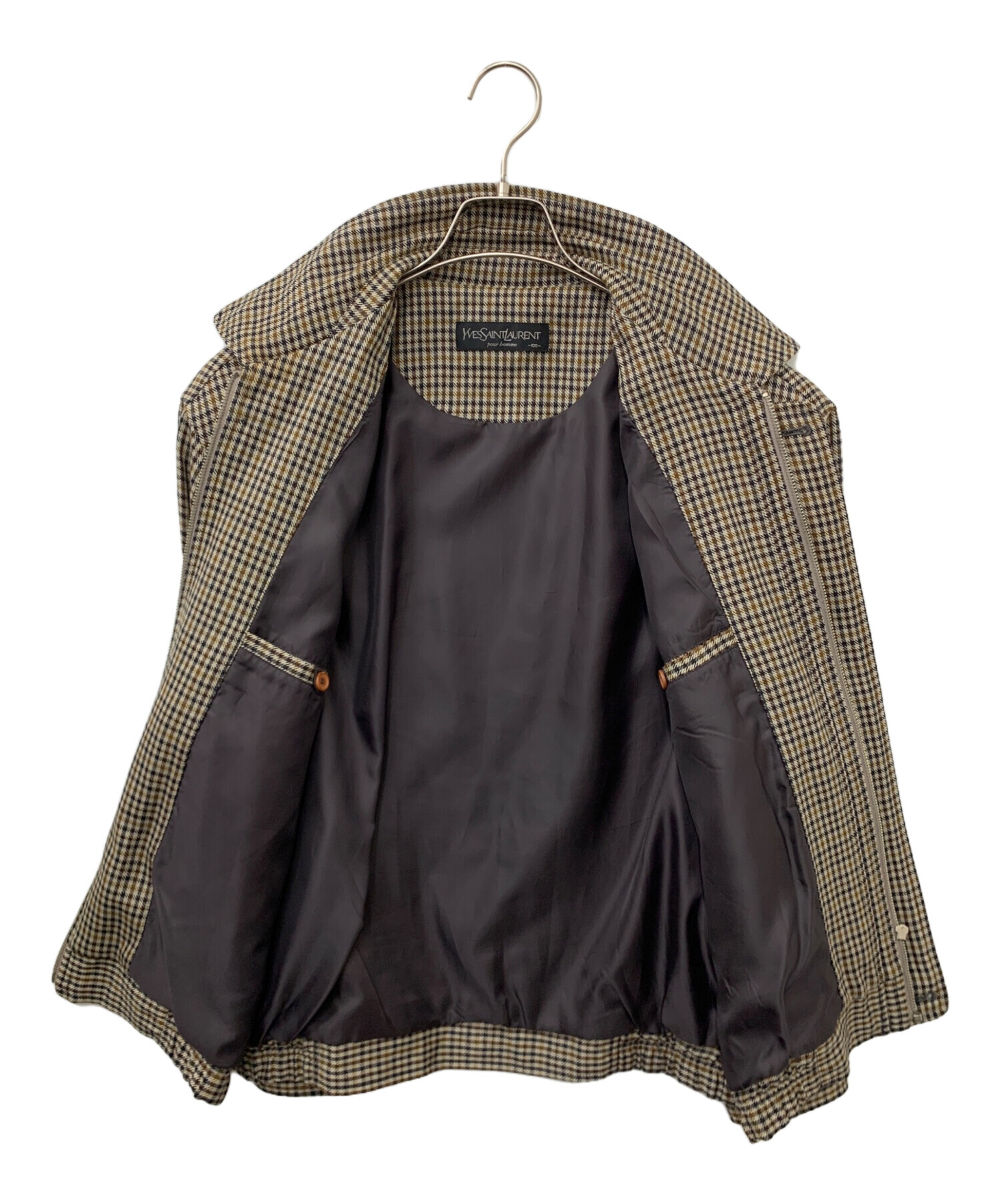 R*R様 【希少モデル】Yves Saint Laurent チェック柄 ブルゾ 中古・古着通販】Yves Saint Laurent pour homme (イヴサンローラン