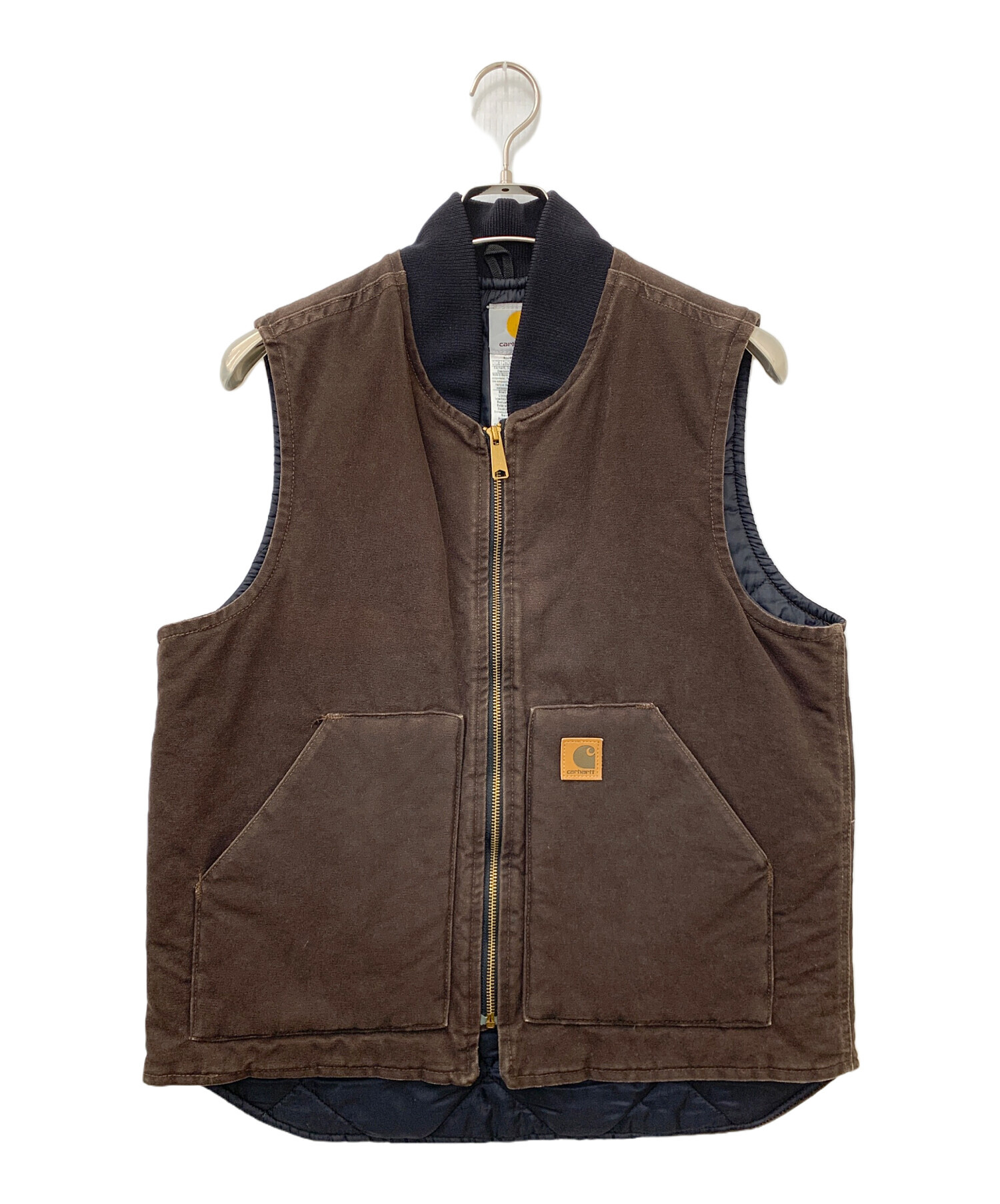 Carhartt ダークブラウン ベスト Lサイズ　dkb 中古・古着通販】CarHartt (カーハート) ダックベスト ブラウン サイズ