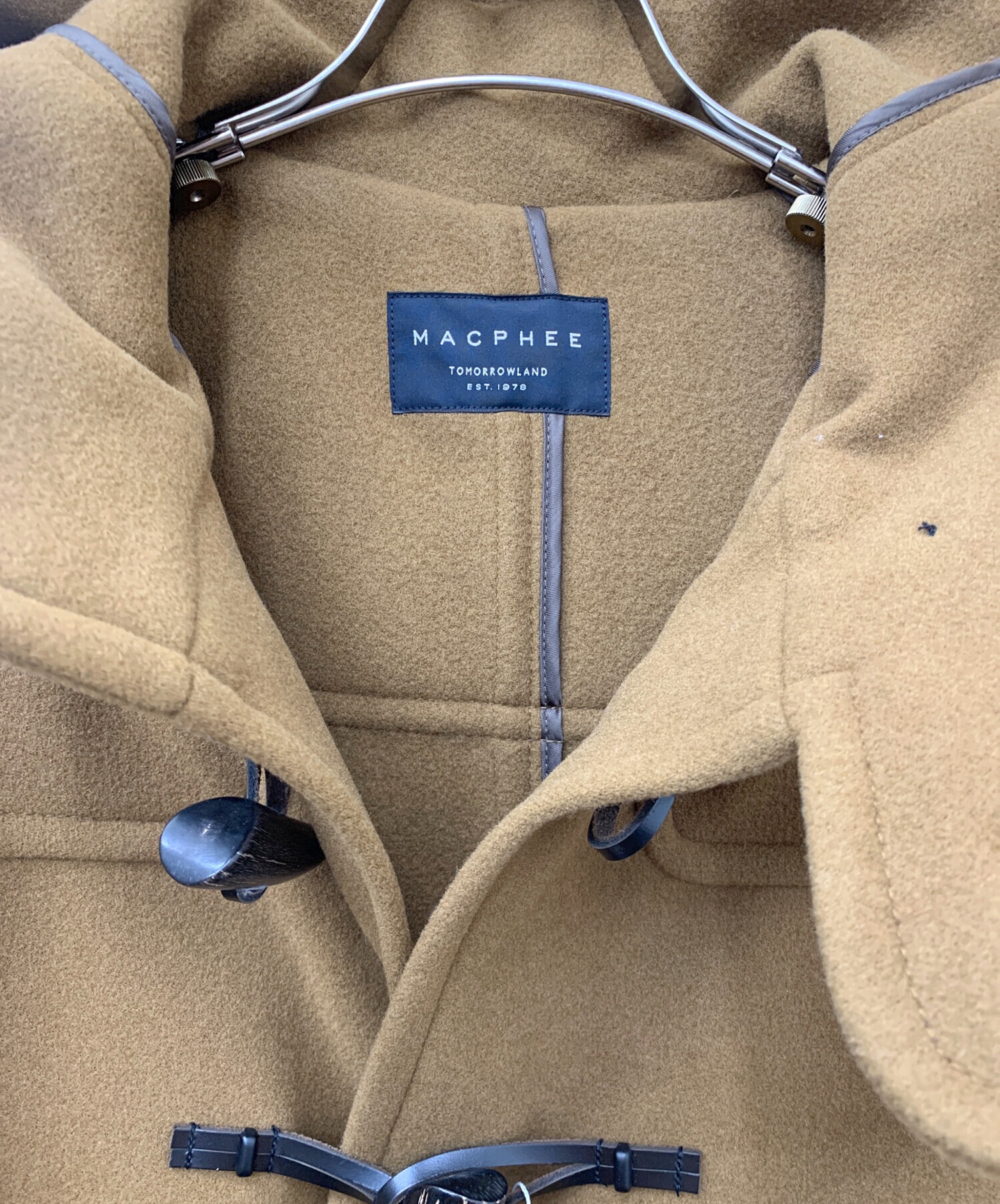 極美品✨ 近年 MACPHEE メルトンウール ロング ダッフルコート キャメル 中古・古着通販】MACPHEE (マカフィー) ウールメルトンロングダッフル