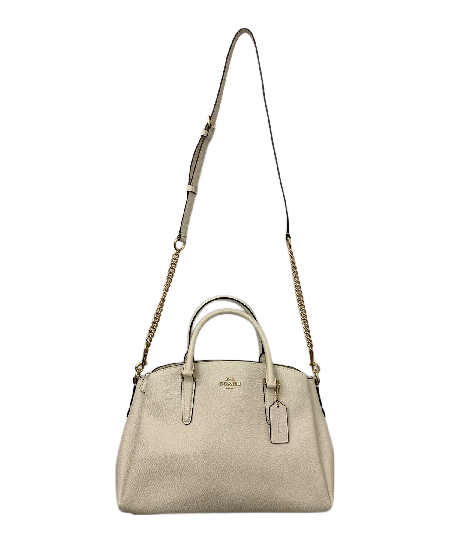 中古・古着通販】COACH (コーチ) キャリーオール2WAYバッグ ホワイト
