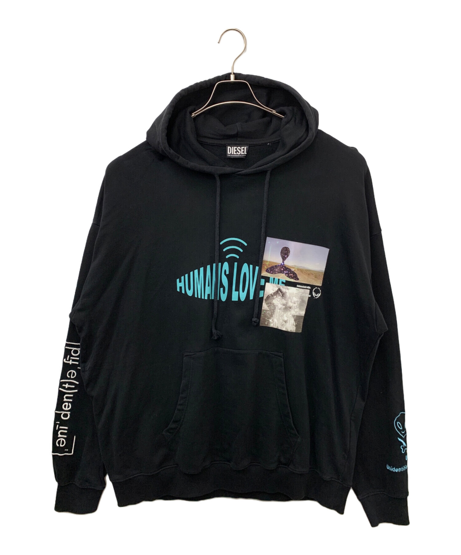 中古・古着通販】DIESEL (ディーゼル) パーカー ブラック サイズ:3XL 
