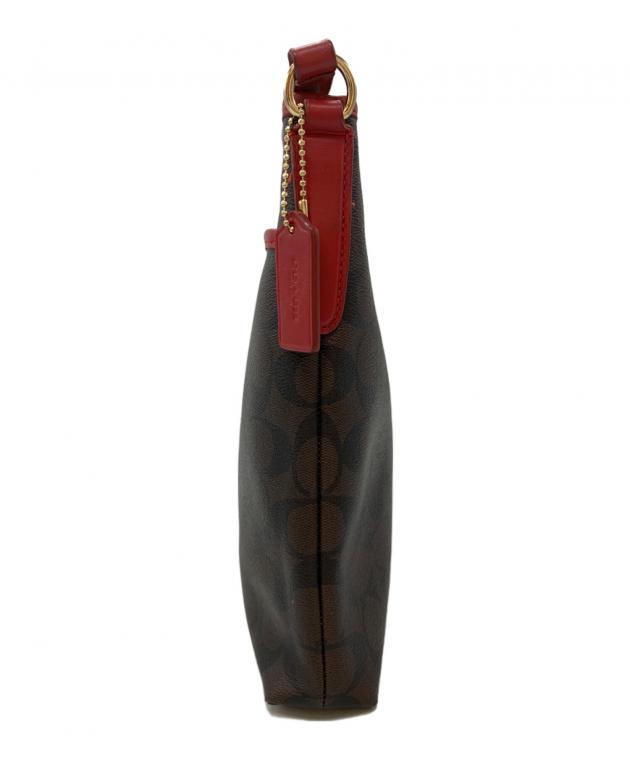 未使用☆COACHコーチ 2wayショルダーバッグ ブラウン ビジネス 中古・古着通販】COACH (コーチ) ショルダーバッグ ブラウン×レッド