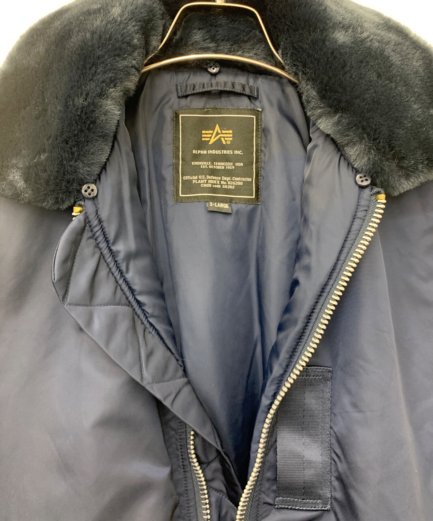 50s復刻★ USA製 ALPHA B-15C ネイビー 40　E104 中古・古着通販】ALPHA (アルファ) B-15 ジャケット ネイビー サイズ