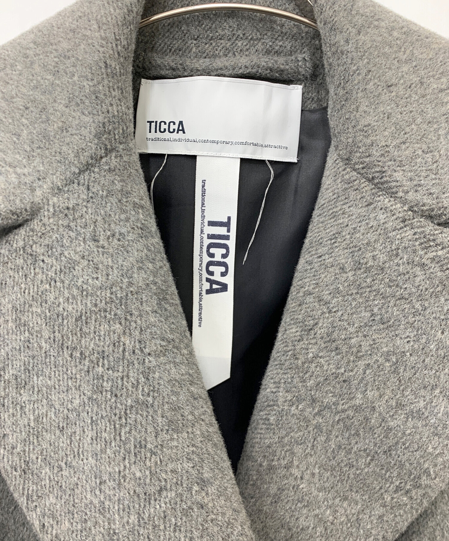 未使用品！TICCA テントコート 中古・古着通販】TICCA (ティッカ) テントコート グレー サイズ:F 未