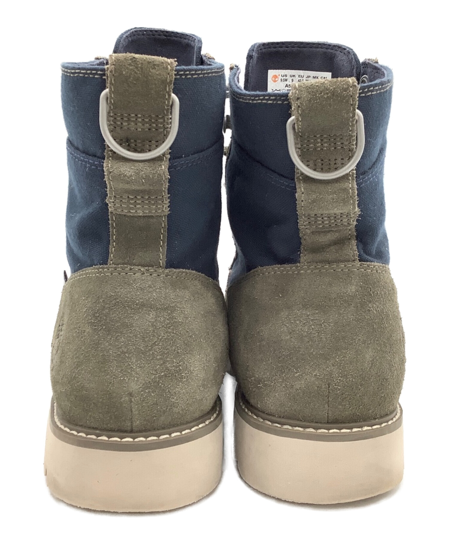 ティンバーランド 6インチダブルカラーブーツ ネイビー 27.5cm 革