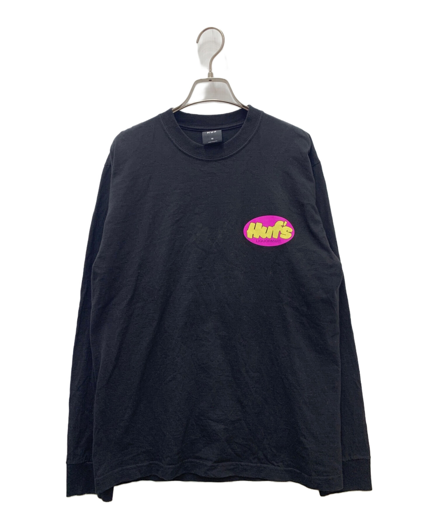 中古・古着通販】HUF (ハフ) 長袖カットソー ブラック サイズ:M 