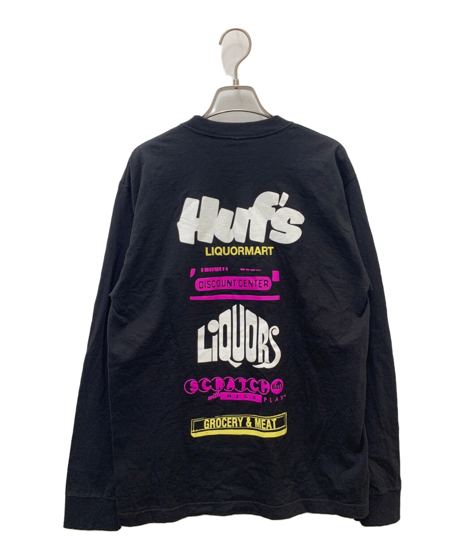 中古・古着通販】HUF (ハフ) 長袖カットソー ブラック サイズ:M 