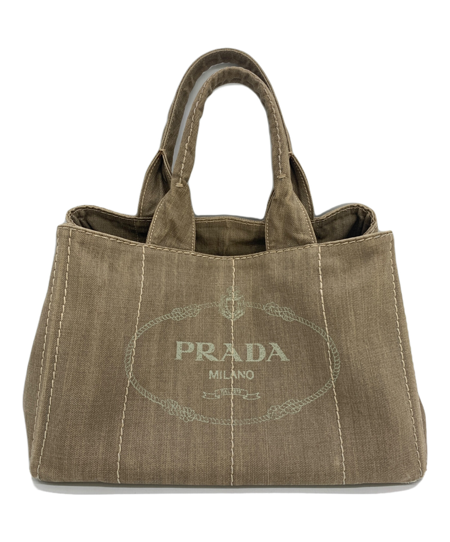 中古・古着通販】PRADA (プラダ) カナパトートバッグ ベージュ 